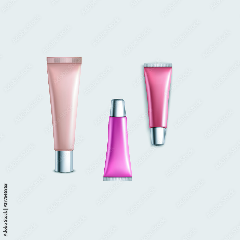 realistic illustration of cosmetics on background realistic illustration of cosmetics on background