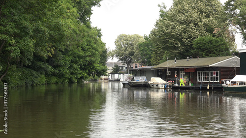 Leiden by boat (Netherlands)