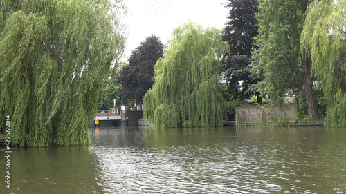 Leiden by boat (Netherlands)
