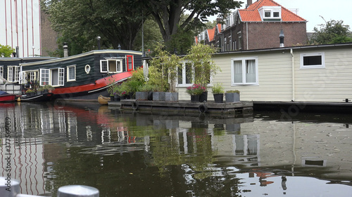 Leiden by boat (Netherlands)