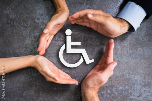 Disabled Icon. Worker Injury And Disability