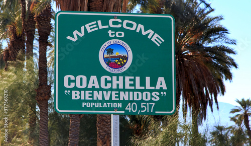 Coachella, California welcome sign photo