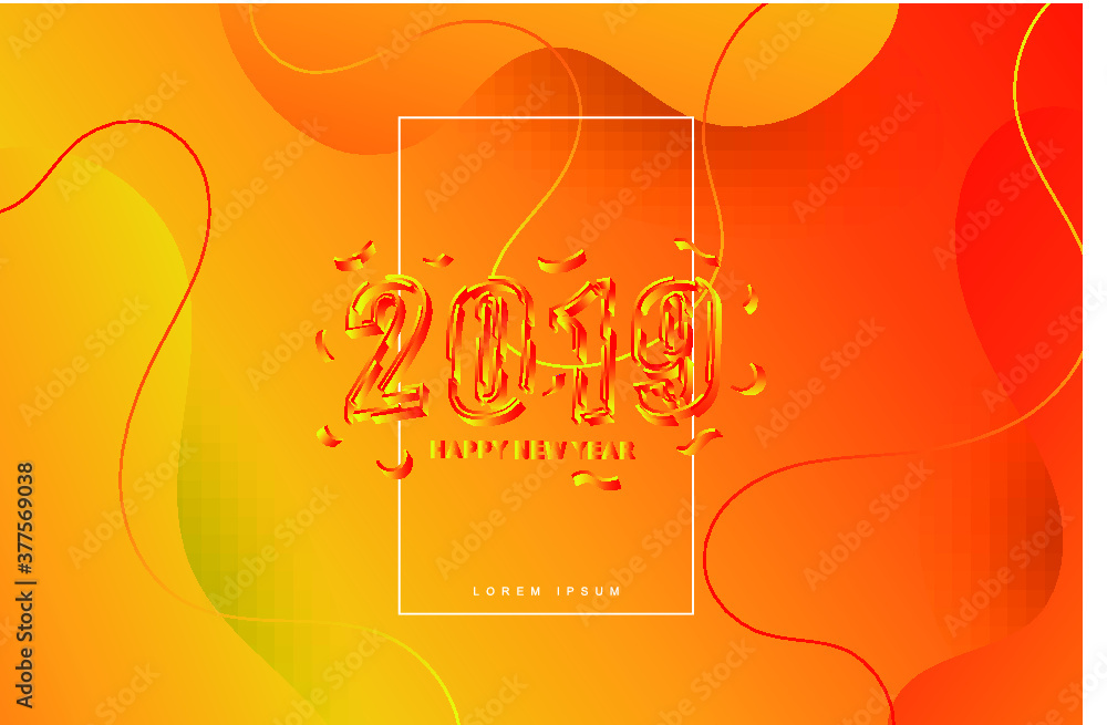 Fototapeta Fluid shape, wavy, dynamic background, gradient color, flowing shapes. Usable for landing page. Trendy and modern background color.