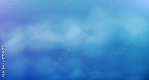 Blue abstract background. Sky and clouds. Blue fog or smoke. Realistic steam. 3D. Vector stock illustration. Copy space. Blue liquid evaporates. Water. 