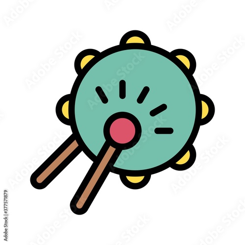 parade related celebration drumsticks and drummers vector with editable stroke