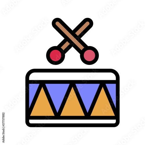 parade related celebration drumsticks and drummers vector with editable stroke