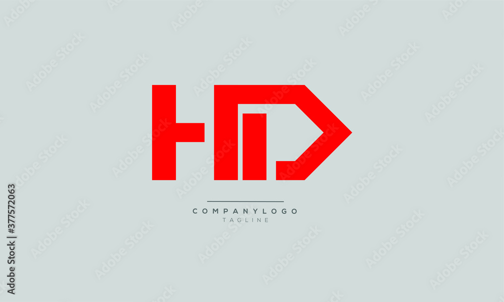 HD initials monogram letter text alphabet logo design Stock Vector