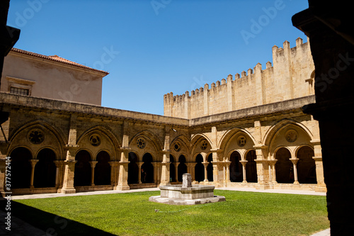 Indoor View of the old coimbra romanic cathedral