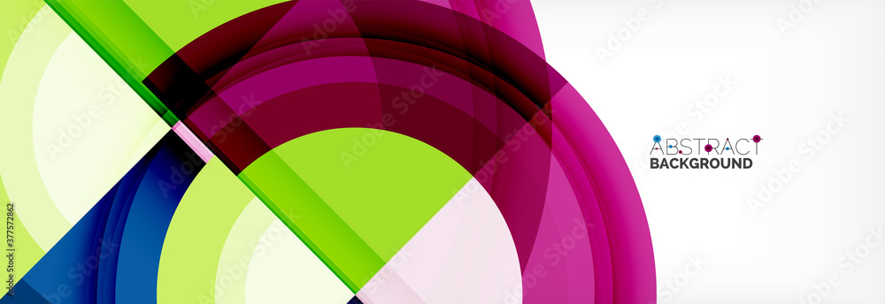 Round shapes, triangles and circles. Modern abstract background Round shapes, triangles and circles. Modern abstract background