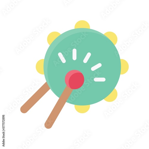 parade related celebration drumsticks and drummers vector in flat style,