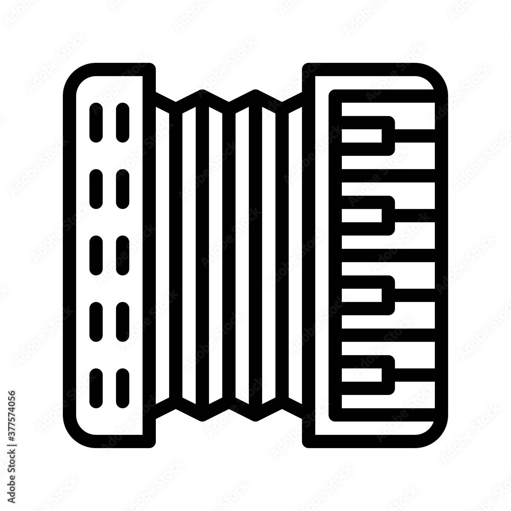 parade related accordion piano with buttons and strips vector in lineal style, parade related accordion piano with buttons and strips vector in lineal style,