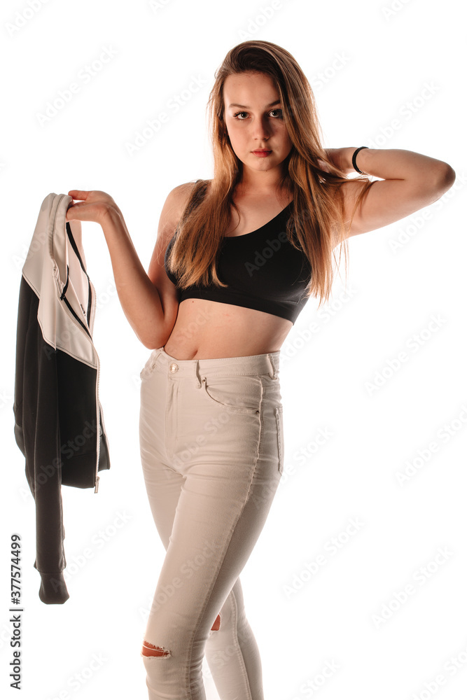 Fototapeta premium Flirty beauty. Beautiful young woman looking at camera