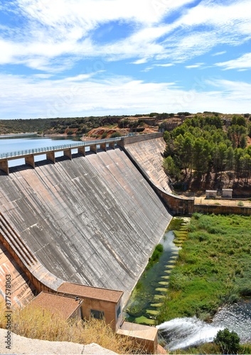 Wallpaper Mural Wall of the dam of the Peñarroya reservoir, production of hydroelectric energy. Torontodigital.ca