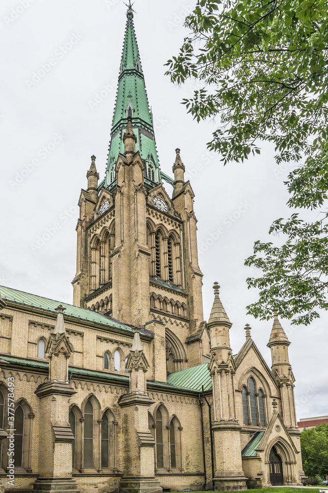 Fototapeta premium Cathedral Church of St. James in Toronto, Ontario, Canada. Cathedral is home of oldest congregation in city, parish was established in 1797. 