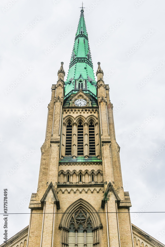 Cathedral Church of St. James in Toronto, Ontario, Canada. Cathedral is home of oldest congregation in city, parish was established in 1797. 