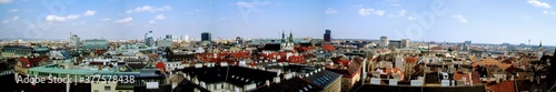 Panoramic city view from the top of St. Stephen's Cathedral, Vienna