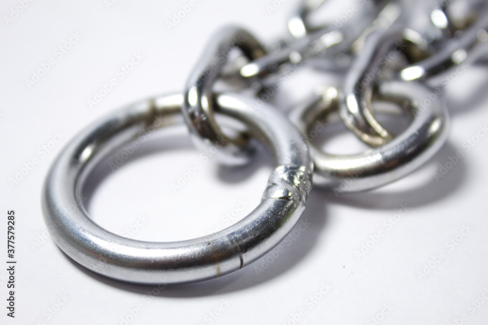 Obraz premium Metal chain with several interlaced links