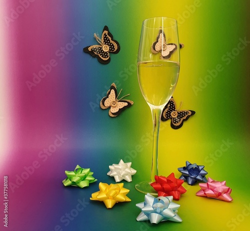 Champagne and  butterflies 