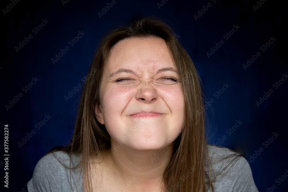 I lost my mind. The squint eyed woman with weird expression. The crazy woman. human emotions, april fools day I lost my mind. The squint eyed woman with weird expression. The crazy woman. human emotions, april fools day