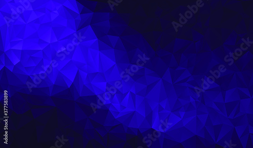Blue polygonal background. Blue triangle background. Vector illustration.