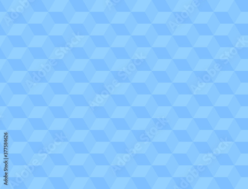 Blue background with convex squares. Seamless vector illustration. 