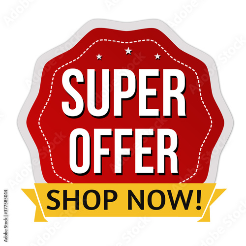 Super offer label or sticker