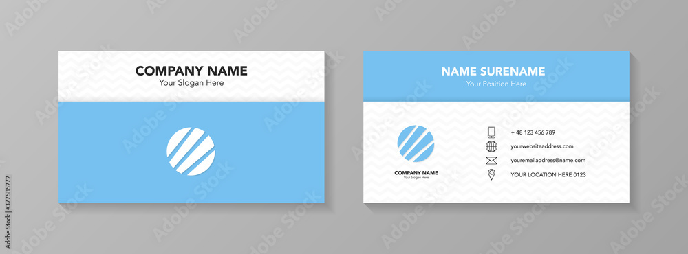 Creative business card design with icons. Vector Creative business card design with icons. Vector