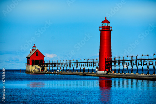 Grand Haven Lighthouse in Grand Haven Michigan.