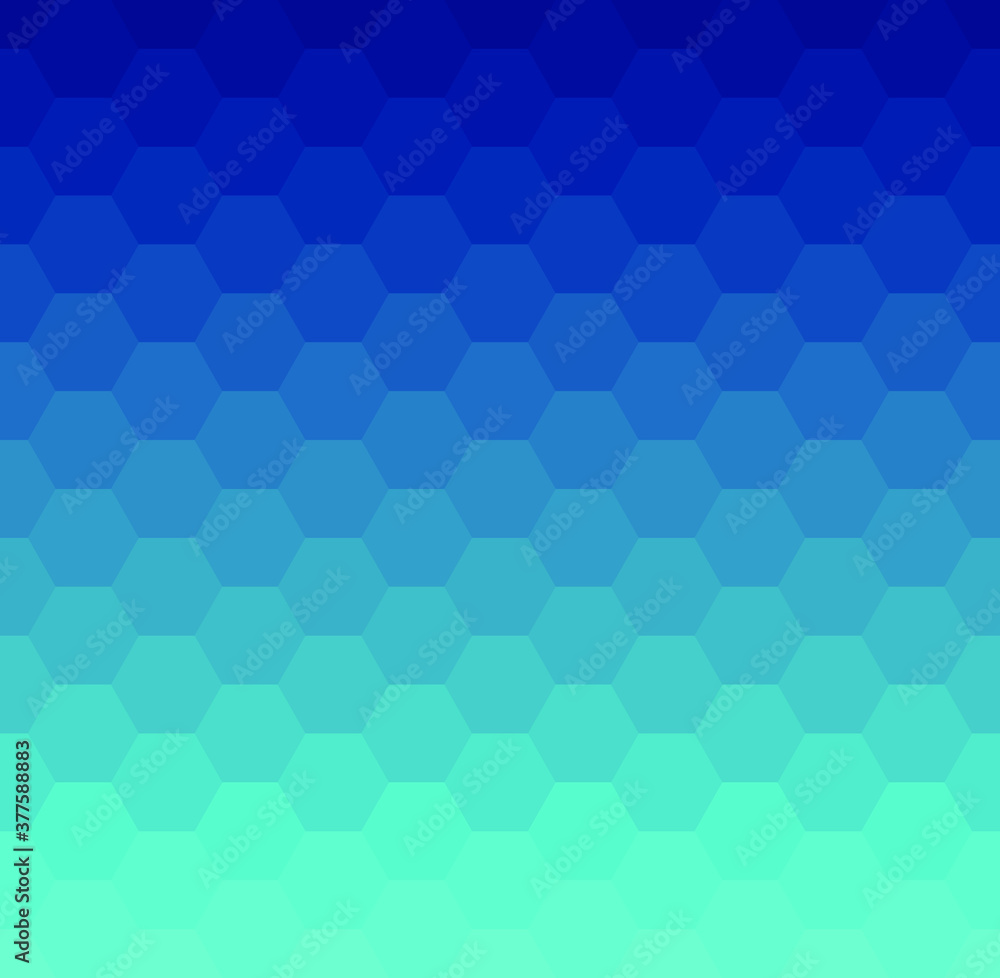 Blue honeycomb mosaic. Seamless vector illustration. 