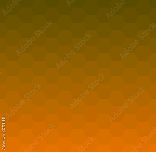 Orange honeycomb mosaic. Orange hexagon tiles background. Seamless vector illustration. Print for wrapping, web, fabric, surface, scrapbooking, etc. 