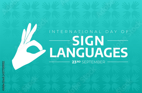 International Day of Sign Languages Modern Background