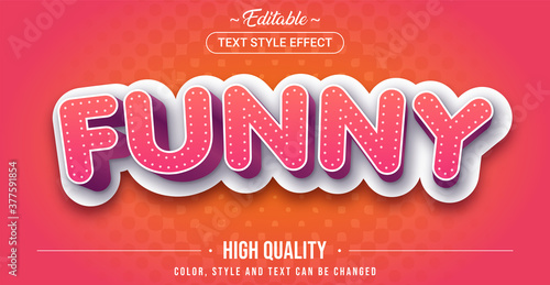 Editable text style effect - Funny theme style.