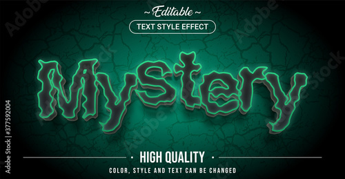 Editable text style effect - Mystery theme style.