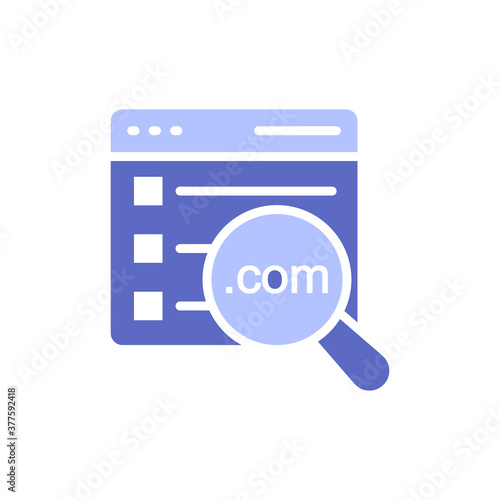 Domain solid color style icon. 