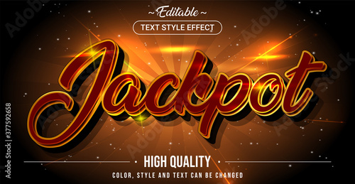 Editable text style effect - Jackpot theme style.