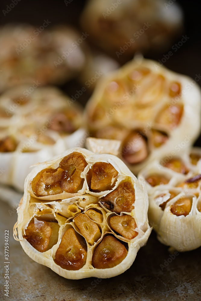 rustic roasted baked garlic