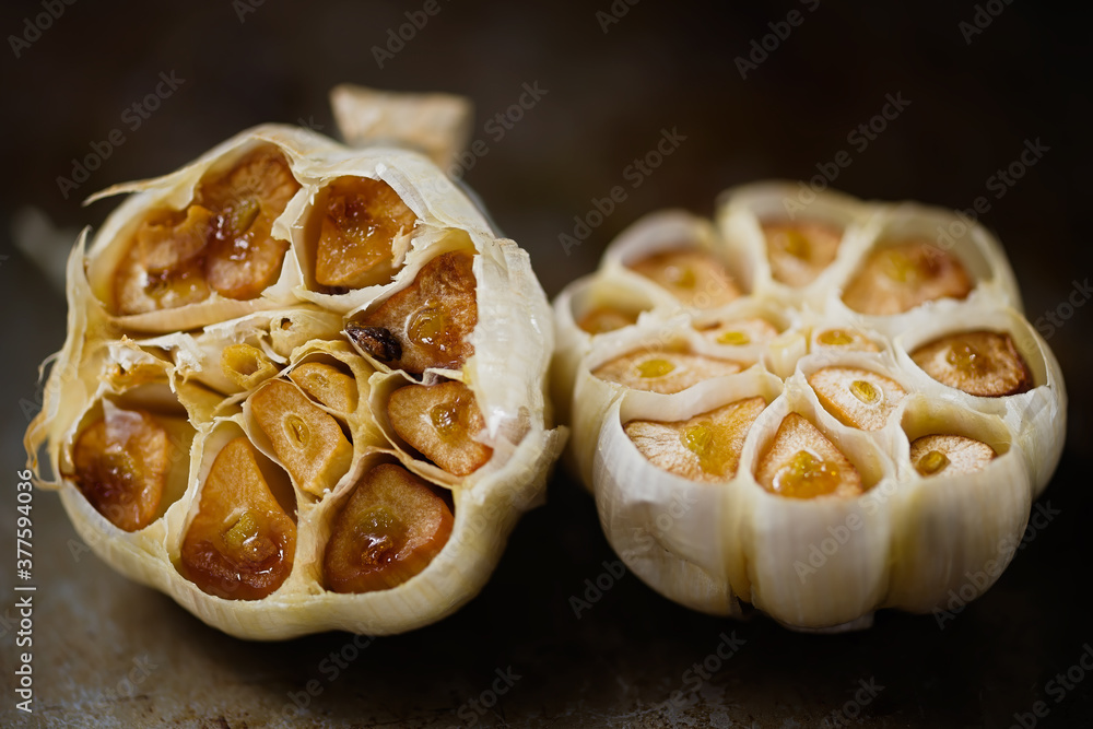 rustic roasted baked garlic