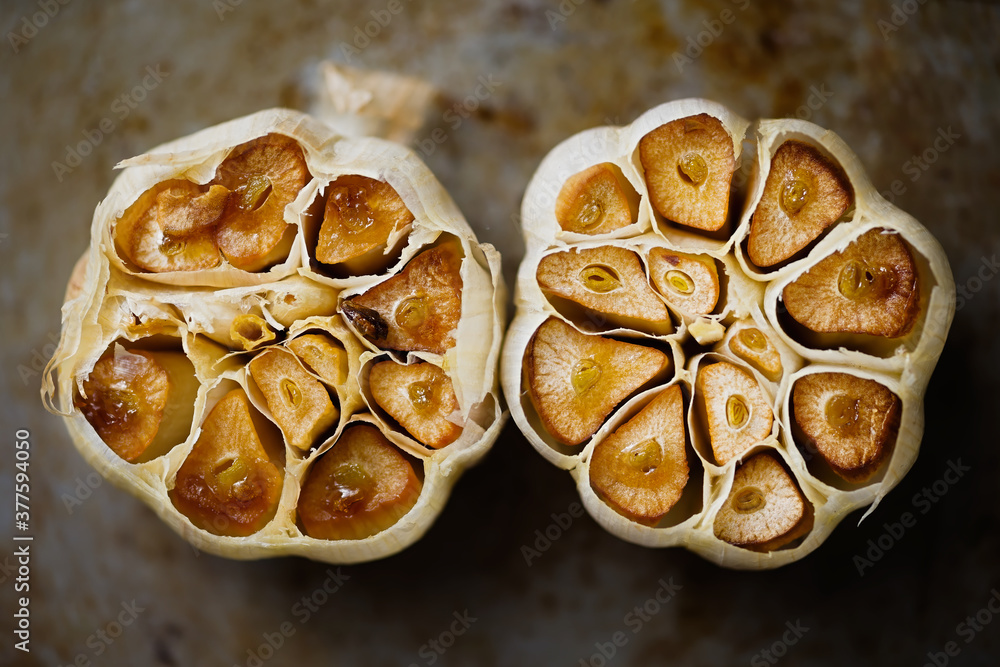 rustic roasted baked garlic