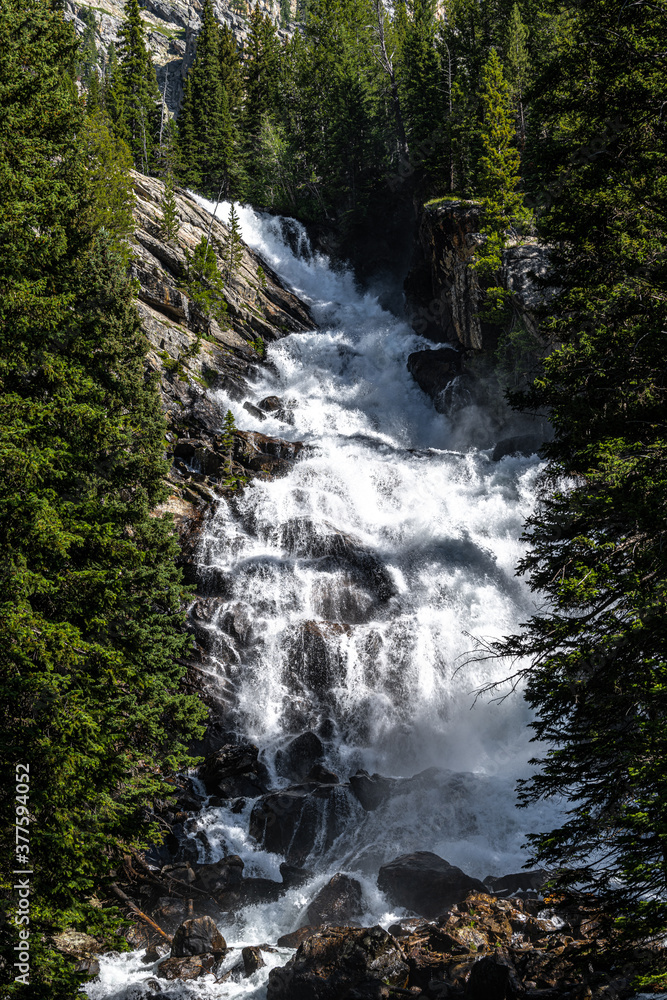 Hidden Falls in the Teton National Park Hidden Falls in the Teton National Park