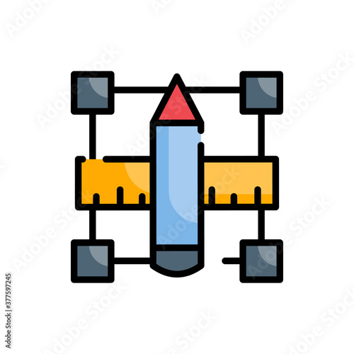 Scale outline filled icon. EPS 10 