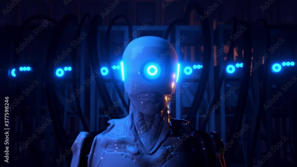 A robot looking for a question in a database A robot looking for a question in a database
