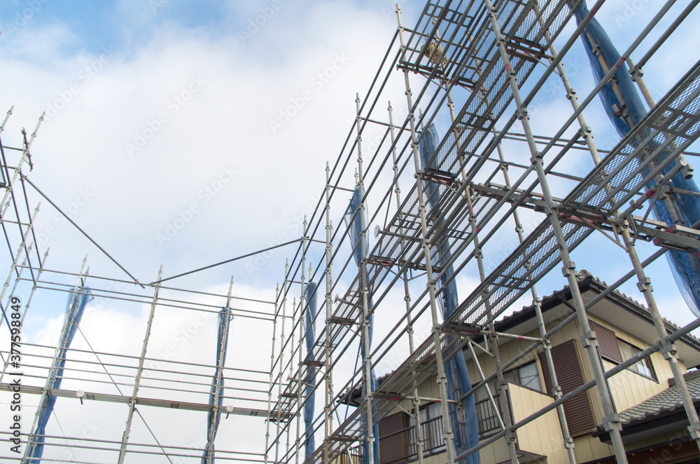 Fototapeta premium 建設現場 足場
