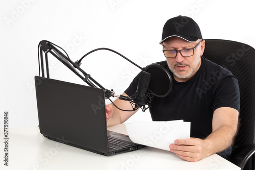 The speaker reads the speec...