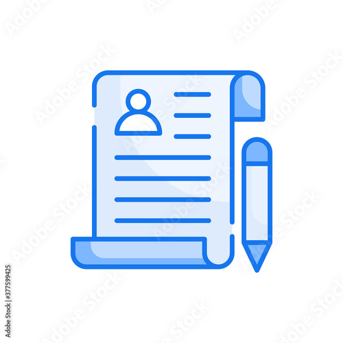 User Profile blue color style icon. Banking and Finance symbol EPS 10 file. © Designer`s Circle 