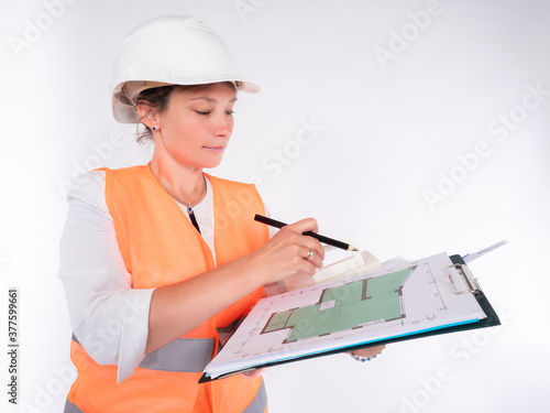 A woman works as an archite...