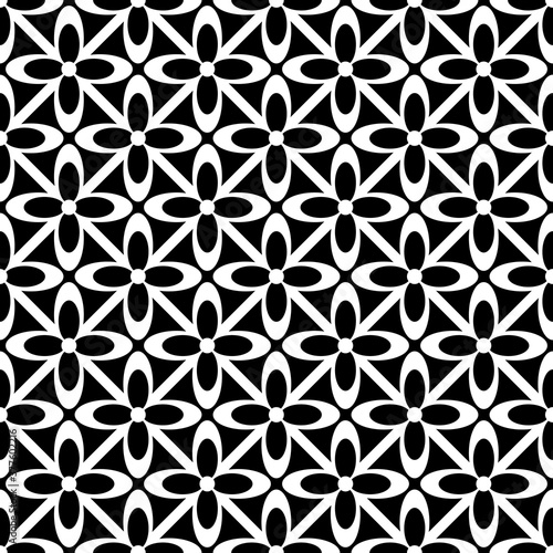 Flower Line Seamless Repeat Pattern Background
