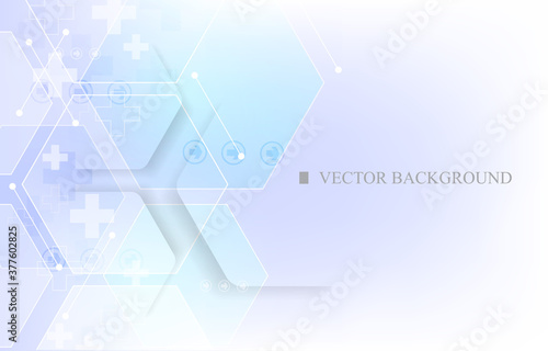 vector abstract hexagon geometric background