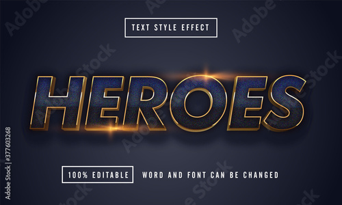 Blue Heroes Text Effect Editable premium download photo