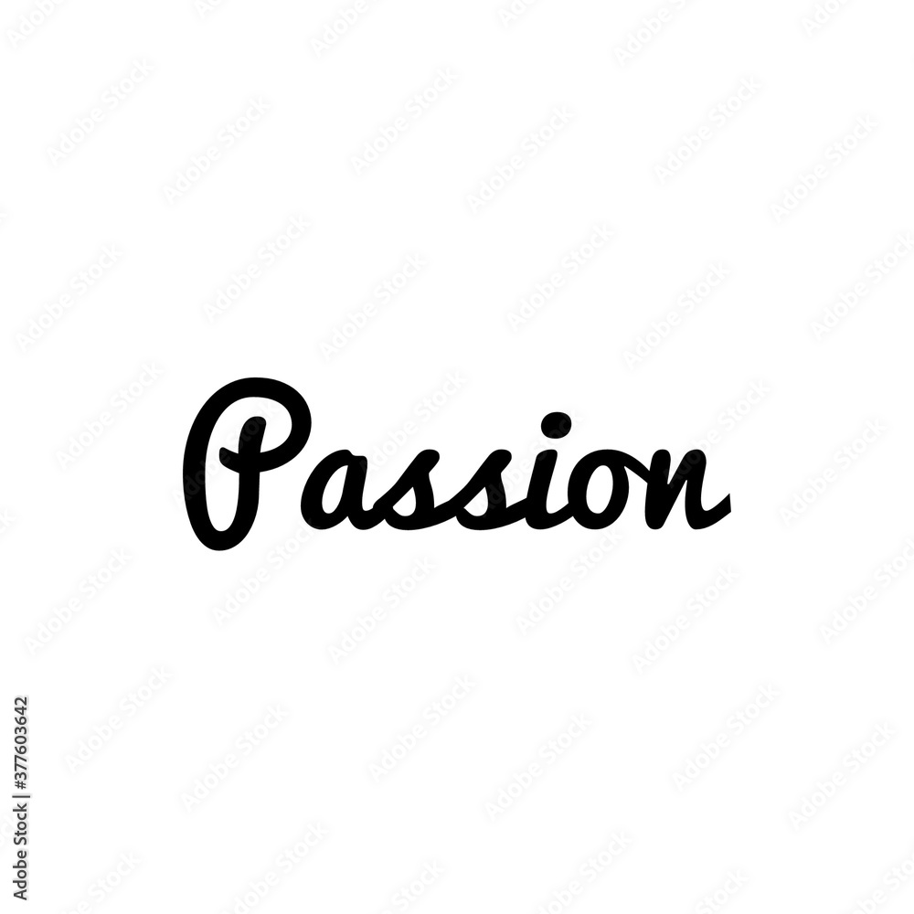 ''Passion'' word design for logo/design development