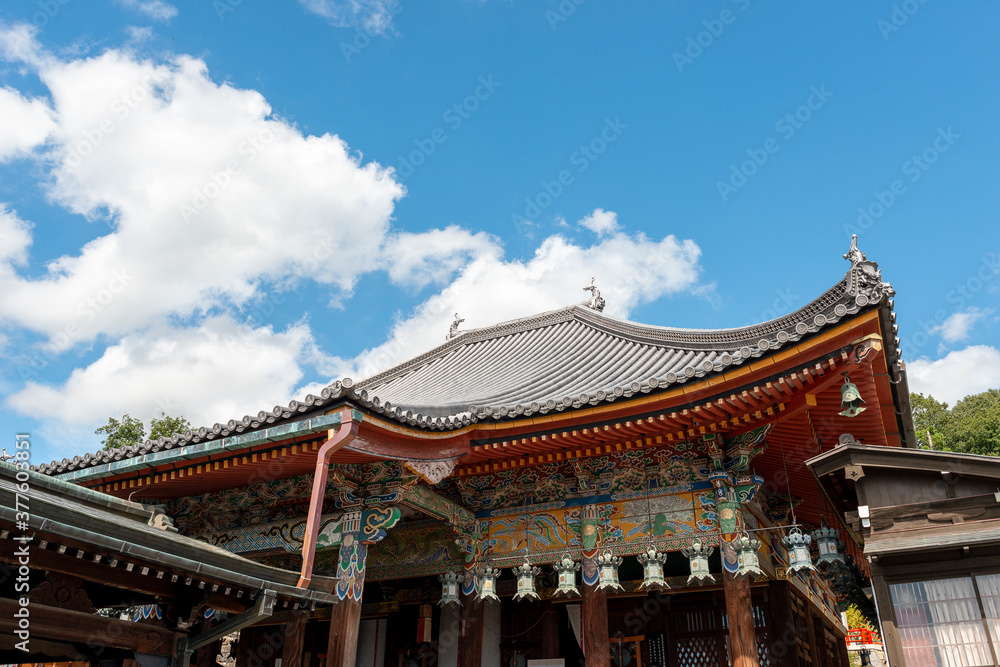 Main building of Nakayamadera temple in Takarazuka city, Hyogo, Japan